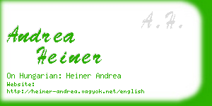 andrea heiner business card